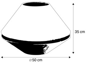 Abajur dublu din catifea verde cu interior auriu