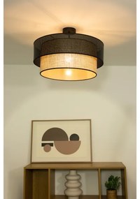 Plafonieră BORHO 1xE27/60W/230V negru/jută