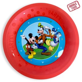 Disney Mickey Rock the House set de farfurii micro premium din plastic 4 bucăți 21 cm