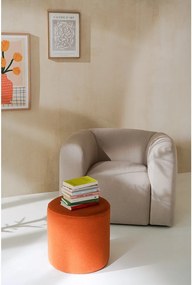 Puf teracotă cu tapițerie din lână Folk – noo.ma