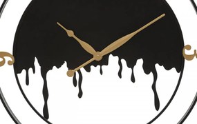 Ceas decorativ negru din metal, ∅ 66 cm, Splash Mauro Ferretti