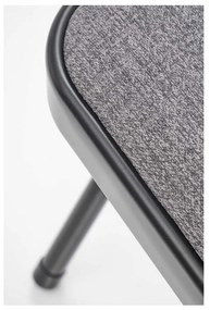 Scaun pliabil Dover, gri / negru