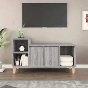 vidaXL Comodă TV, gri sonoma, 100x35x55 cm, lemn prelucrat