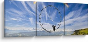Tablou - Paragliding (cu ceas) (90x30 cm)