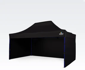 Cort evenimente 3x4,5m - cu 3 pereți - Negru