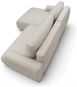 Colțar extensibil cu funcție de dormit Lotulis Mini stânga - crem material hidrofob Blur 01