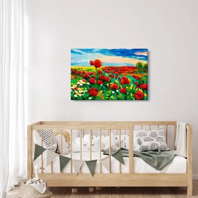 Tablou - Câmp cu maci (90x60 cm)