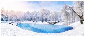Tablou - Lac de gheață (120x50 cm)
