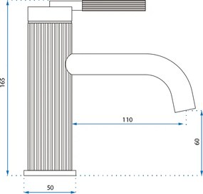 Baterie pentru baie Rea Argon auriu periat