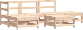 vidaXL Set mobilier relexare de grădină, 6 piese, lemn masiv de pin