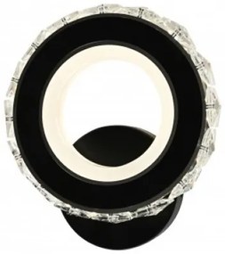 Aplica Led , Elit'S, Cristal Rotuda Neagra, 18W