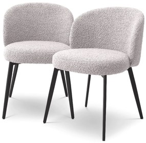 Set de 2 scaune design LUX Lloyd, boucle gri