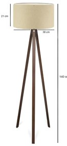 Lampă de podea AYD 1xE27/40W/230V bej/maro