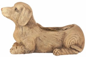 Cutie de flori Dachshund, ceramică MgO, 36 x 17 x21 cm