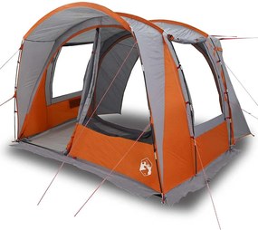 vidaXL Cort auto pentru 4 persoane, gri/portocaliu, impermeabil