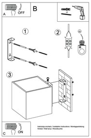 Aplică perete QUAD 1 1xG9/40W/230V