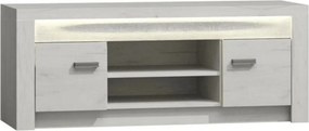 Comoda TV INFINITY I-09, frasin alb, PAL melaminat, cu iluminare LED,