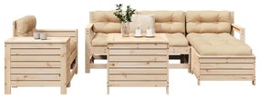 3250548 vidaXL Set canapea de grădină, 7 piese, lemn masiv de pin
