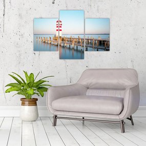 Tablou cu far la răsărit de soare (90x60 cm)