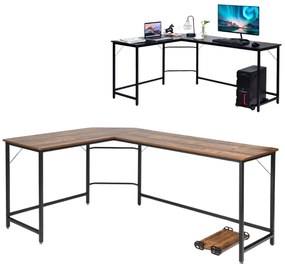 Birou de colț, maro