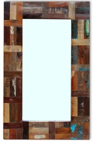 vidaXL Oglindă din lemn reciclat de esență tare, 80x50 cm