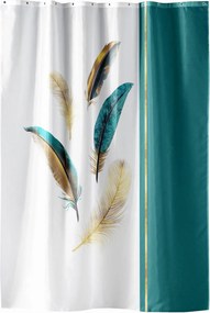 Perdea de duș cu decorațiuni aurii, PLUMISS, 180 x 200 cm