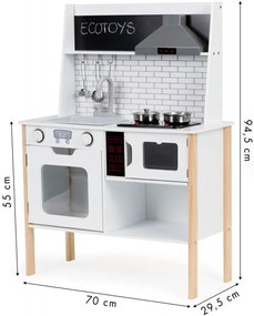 Bucătărie pentru copii din lemn cu lumini și sunete