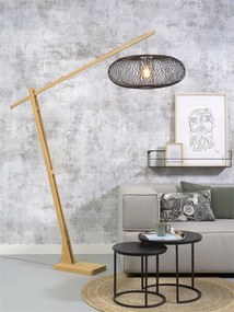 Lampadar eco din bambus Cango L natur/ negru, 60x25cm