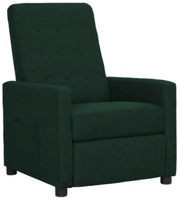 3093361 vidaXL Fotoliu cu ridicare, verde închis, material textil