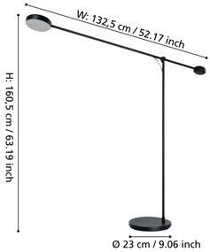 Lampadar LED dimabil CLAVELLINA LED/24W/230V Eglo 900354