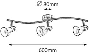 Rabalux 6358 - Lampa spot ART FLOWER 3xE14/40W/230V
