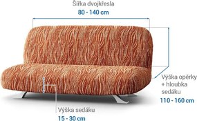 Gaico Huse bielastice UNIVERSO NOU dungi cărămizii 2fotoliu cu manere de lemn (l. 80 -140 cm)
