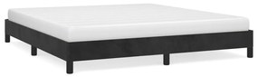 346990 vidaXL Cadru de pat, negru, 180 x 200 cm, catifea