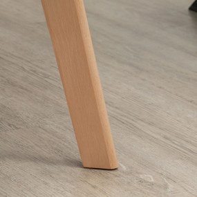 HOMCOM Set de 2 scaune pentru sufragerie Scaun Șezut căptușit în țesătură cu efect de catifea Picioare din lemn, albastru | Aosom Romania