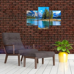 Tablou - Peisaj montan cu râu (90x60 cm)