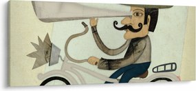 Tablou - Astronom pe bicicletă (120x50 cm)