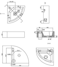 Chiuvetă mică pentru WC neagră din piatră 30x30 cm Blok – Sapho