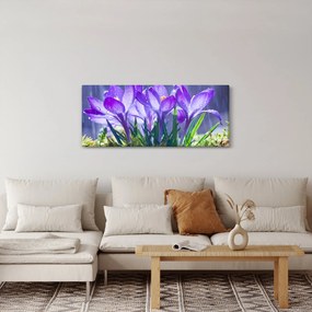 Tablou cuflori în ploaie (120x50 cm)