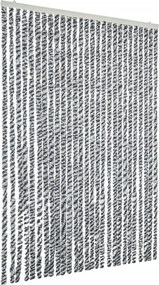 vidaXL Perdele pentru insecte, gri și alb/negru, 118x220 cm, chenille