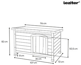 Smiley Casă de bază pentru câini "XL" 116x72x82 cm