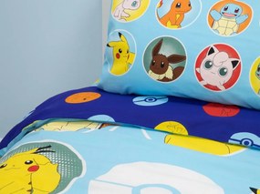 Lenjerie de pat pentru copii POKÉMON TEAM colorata Dimensiune lenjerie de pat: 70 x 80 cm | 140 x 200 cm