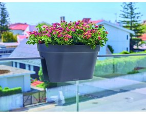 Jardinieră pentru balustradă din plastic reciclat de agățat / de perete 60 cm Capri – Artevasi