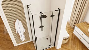 Cabina dus REA Hugo Black 90x80
