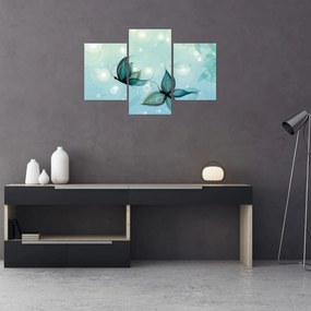 Tablou - Fluturi albaștri (90x60 cm)