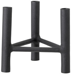 Sfeșnic din aluminiu Bloomingville Deeb, înălțime 20 cm, negru