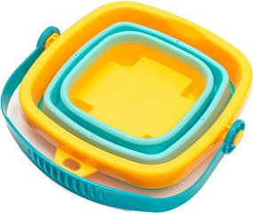 Baby Mix Găleată pliabilă cu jucării pentru nisip și apă, 5 buc.