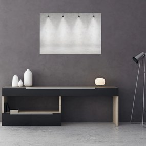 Tablou - Perete de beton cu lumini (90x60 cm)