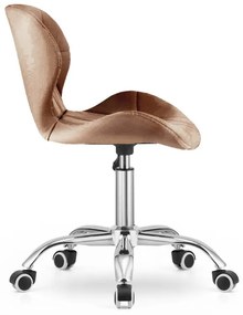 Scaun de birou AVOLA VELVET maro deschis