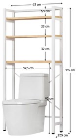 Raft deasupra toaletei BELRAM, stejar