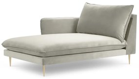 Sezlong tapitat Vienna velvet/picioare gold – L170 x l110 x h95